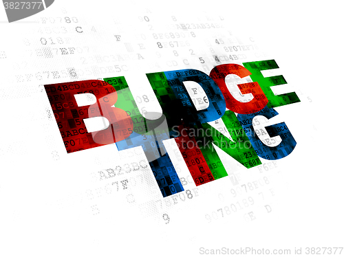 Image of Business concept: Budgeting on Digital background