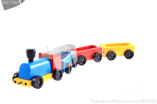 Image of old wooden train toy