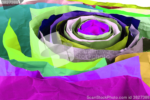 Image of crumpled color papers background
