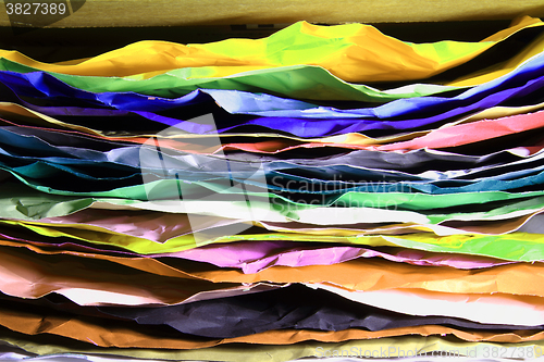 Image of crumpled color papers background
