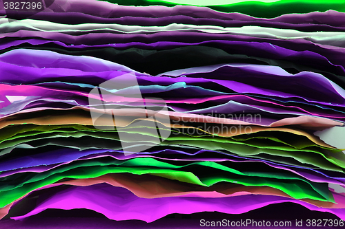 Image of crumpled color papers background