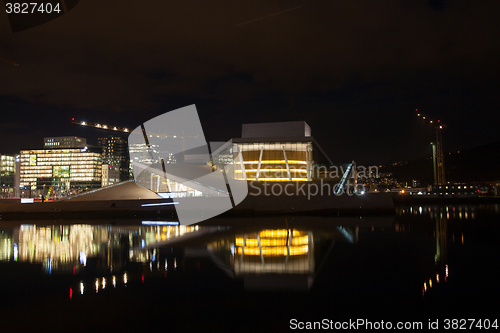 Image of Oslo Opera by night