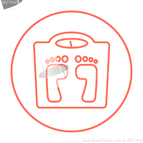 Image of Weighing scale line icon.