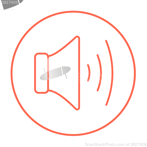 Image of Speaker volume line icon.