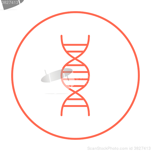 Image of DNA line icon.