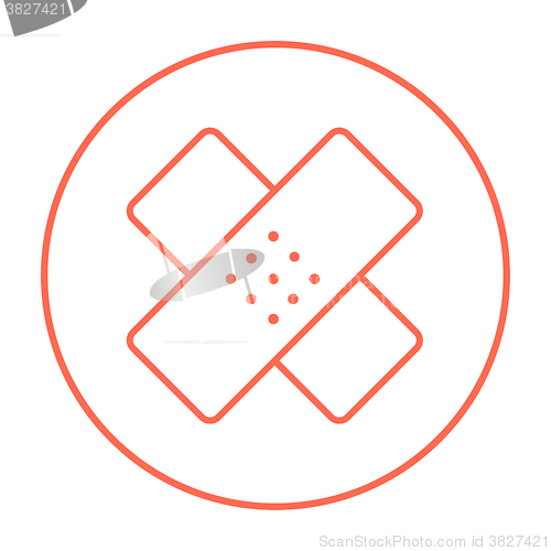 Image of Adhesive bandages line icon.