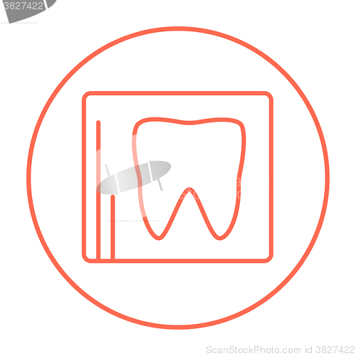 Image of X-ray of tooth line icon.