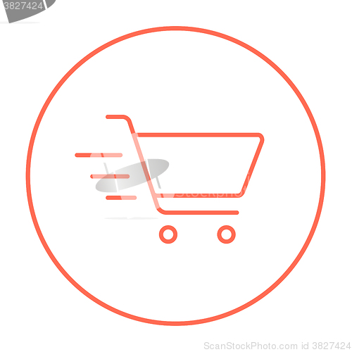 Image of Shopping cart line icon.