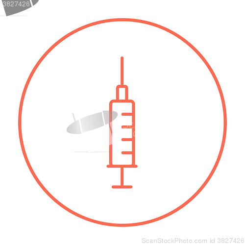 Image of Syringe line icon.