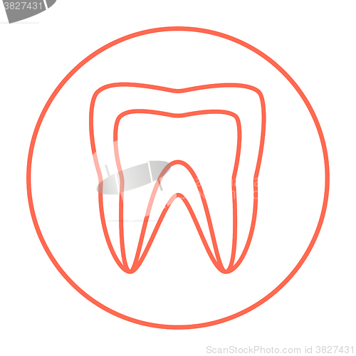 Image of Molar tooth line icon.