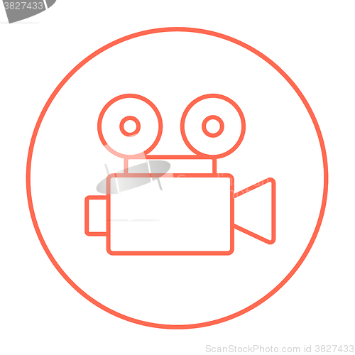 Image of Video camera line icon.