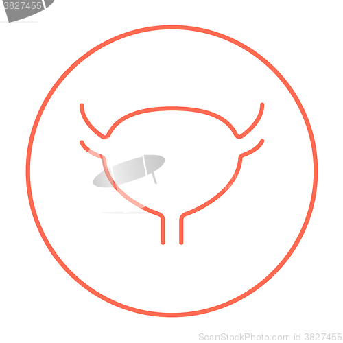 Image of Urinary bladder line icon.