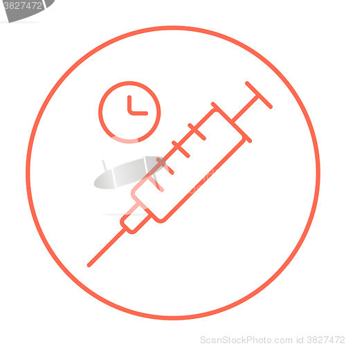 Image of Syringe line icon.