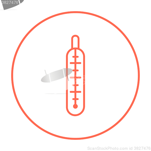 Image of Medical thermometer line icon.