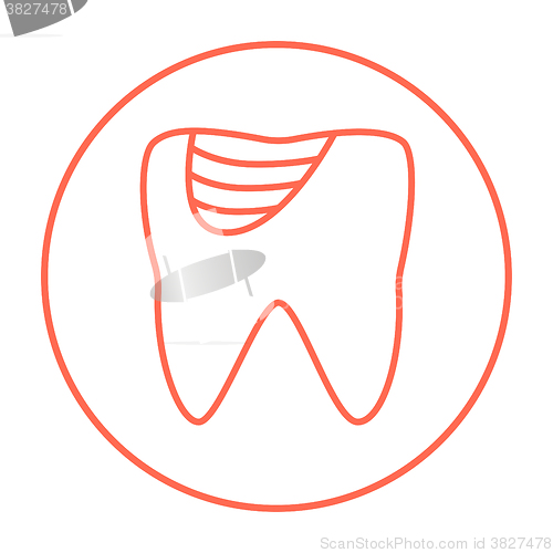 Image of Tooth decay line icon.