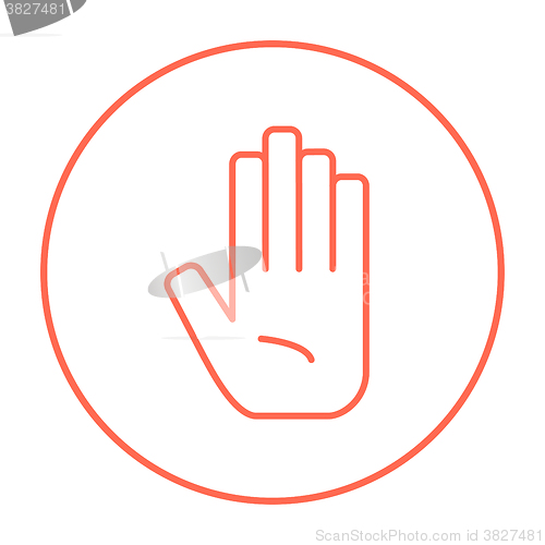 Image of Medical glove line icon.