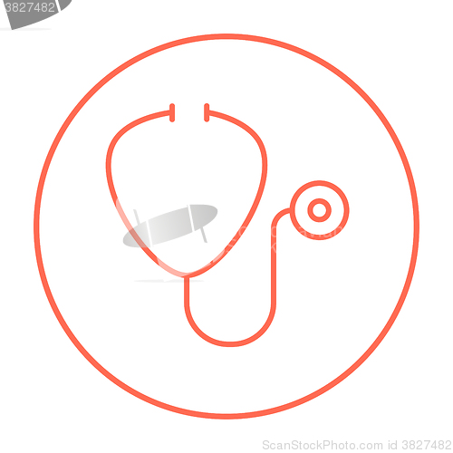 Image of Stethoscope line icon.