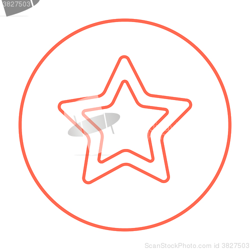 Image of Rating star line icon.