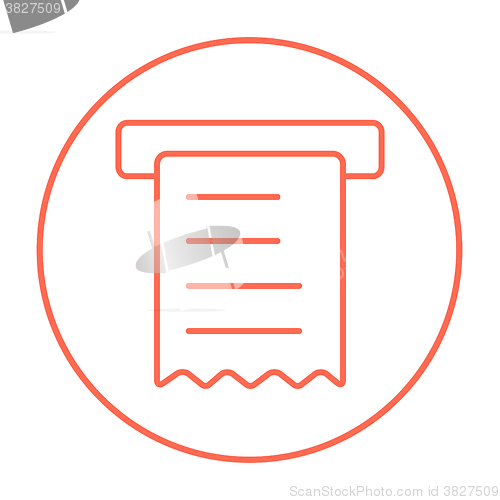 Image of Receipt line icon.