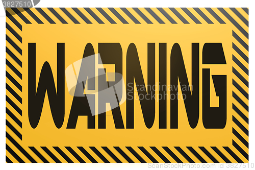 Image of Banner with warning word