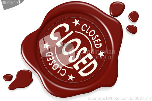 Image of Closed label seal isolated