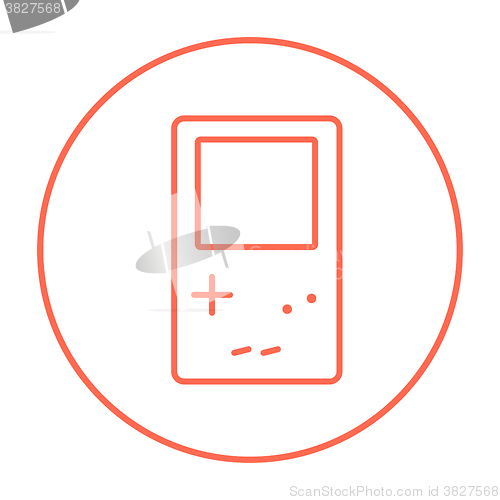 Image of Electronic game line icon.