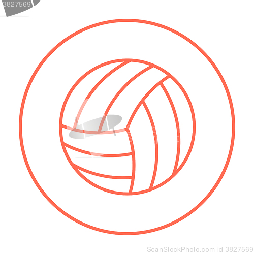 Image of Volleyball ball line icon.