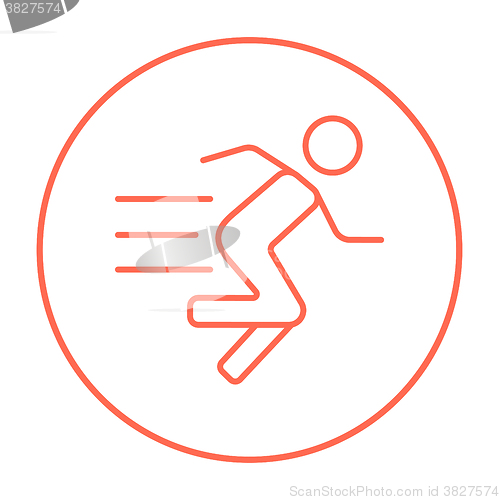 Image of Running man line icon.
