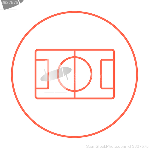 Image of Stadium layout line icon.
