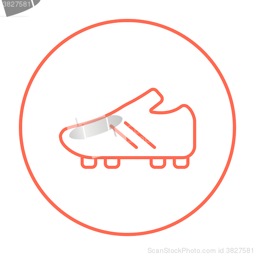 Image of Football boot line icon.