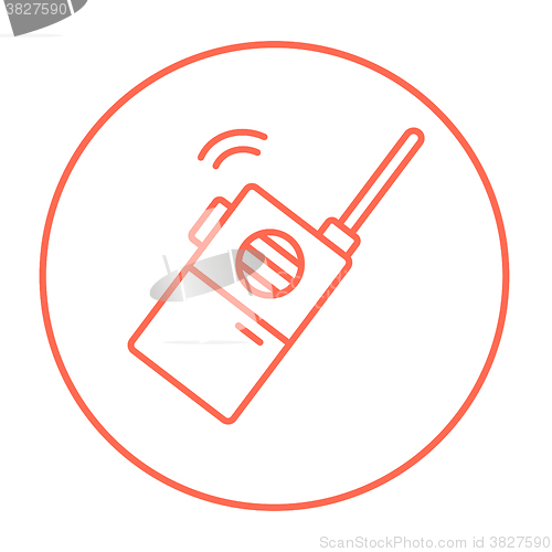 Image of Portable radio set line icon.