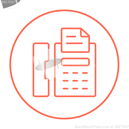 Image of Fax machine line icon.