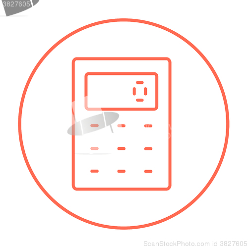 Image of Calculator line icon.