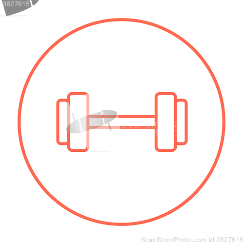 Image of Dumbbell line icon.