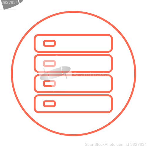 Image of Computer server line icon.