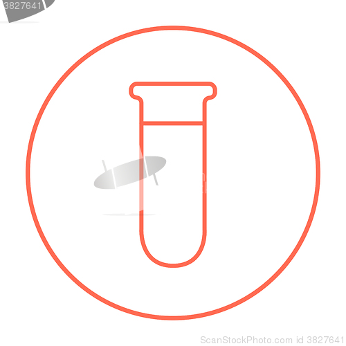 Image of Test tube line icon.