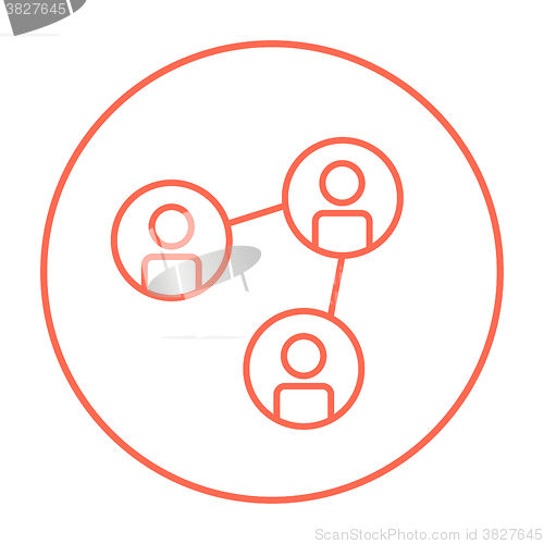 Image of Social network line icon.