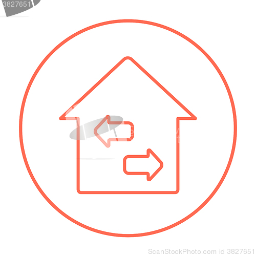 Image of Property resale line icon.