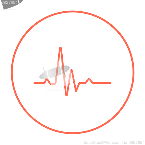 Image of Hheart beat cardiogram line icon.