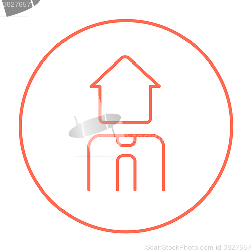 Image of Real estate agent line icon.