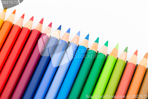 Image of Colour pencils isolated on white