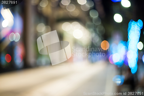 Image of City lights abstract bokeh at street