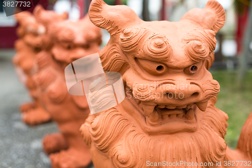 Image of Lion statue in japan