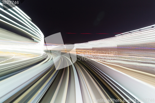 Image of Train passing in tunnel