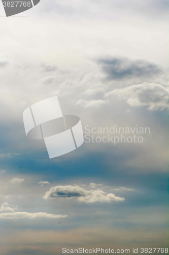 Image of Fantastic soft white clouds against blue sky