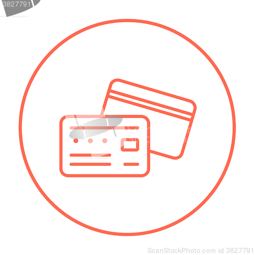 Image of Credit card line icon.