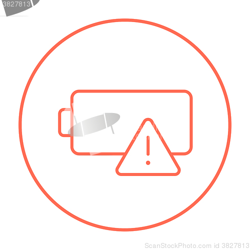 Image of Empty battery line icon.