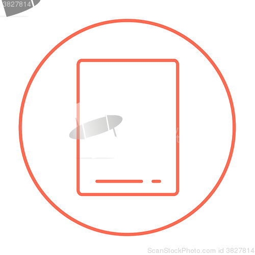 Image of Touch screen tablet line icon.