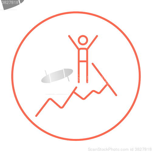 Image of Climbing line icon.