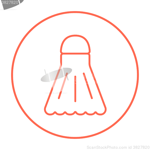 Image of Shuttlecock line icon.